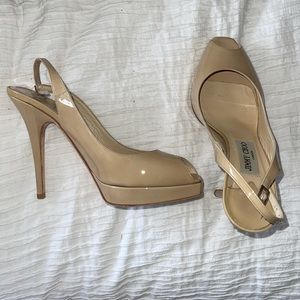 Jimmy Choo clue peep toe slingback heel